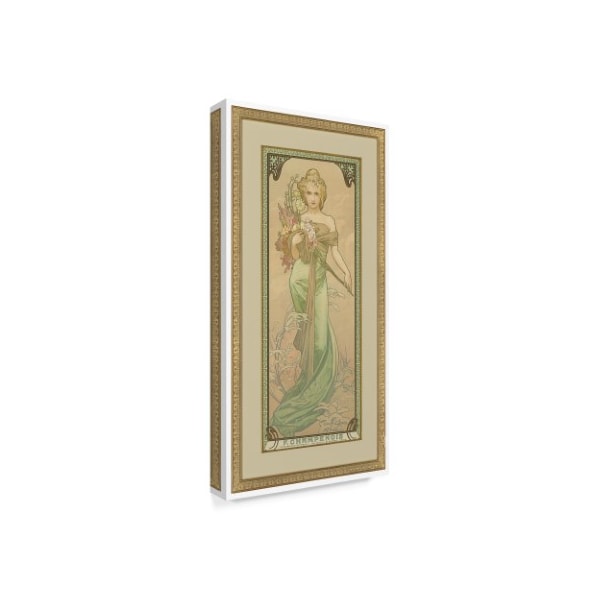 Alphonse Marie Mucha 'Four Seasons: Spring, 1900' Canvas Art,24x47